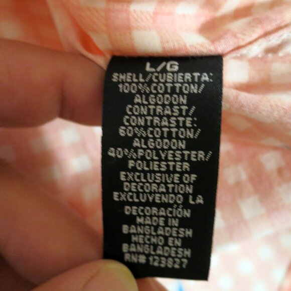 Stars & Stripes Shirt Mens Large New Short Sleeve Button Drill Clothing Pink - Picture 7 of 7